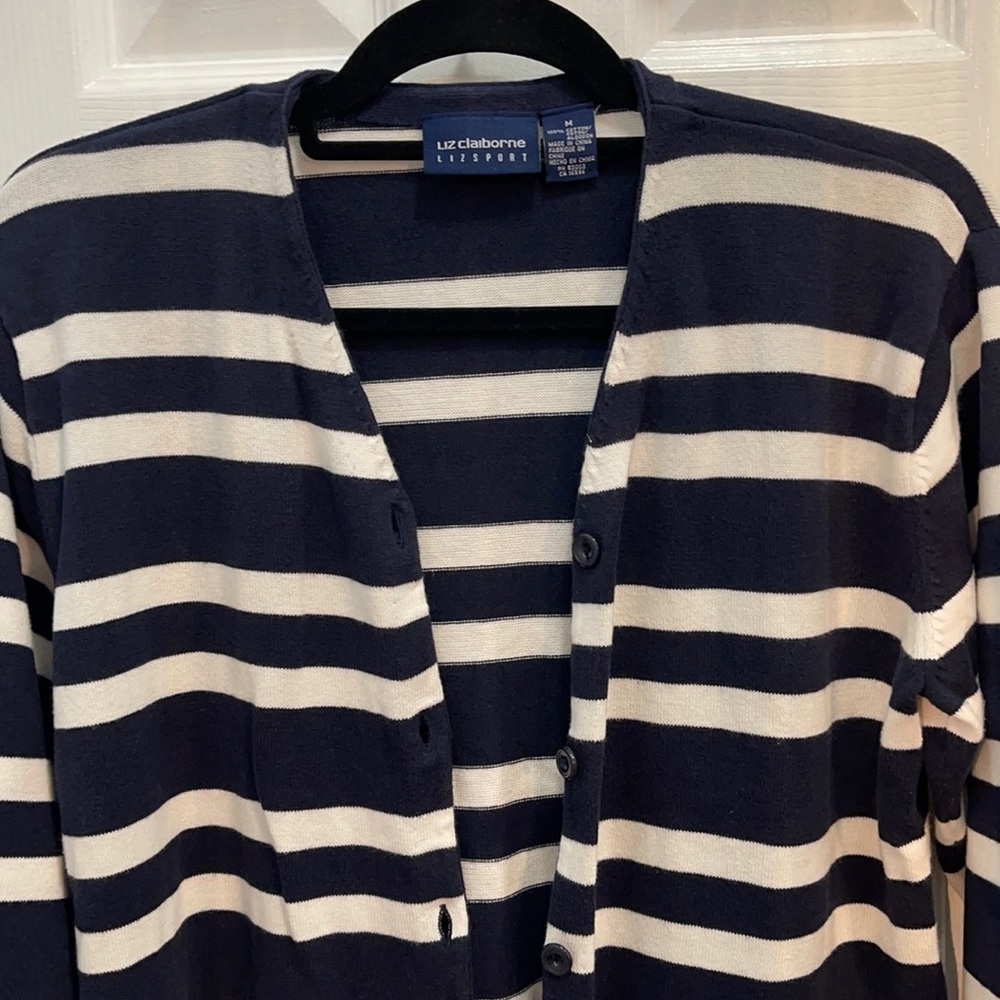 Liz Claiborne V Neck Button Down Cardigan - Medium - Picture 3 of 7